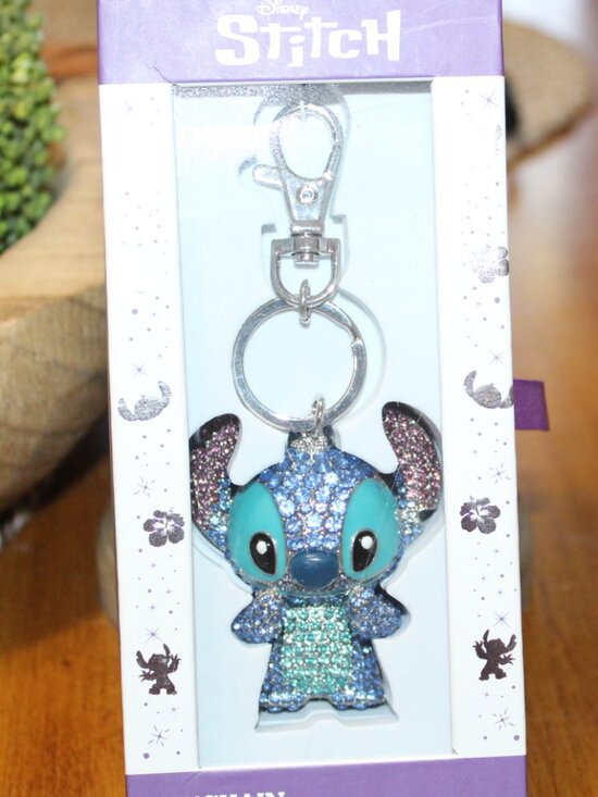 Disney Accessories - NWT Disney 3D Stitch Pave Bling bag charm Key Chain CUTE!!